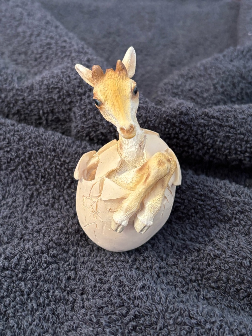 Vintage 1993 Corlett Collectibles “Hatching Egg” Series. Baby giraffe